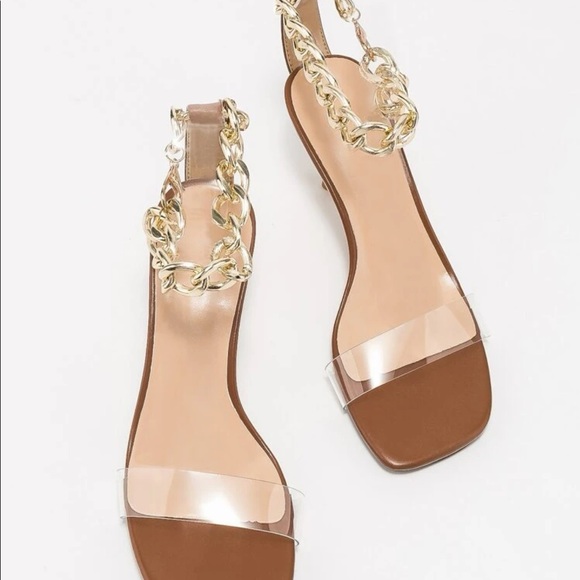 COPY - Clear Chain Strap Heels - Picture 2 of 2